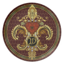 Fathers & Mothers Day Monogram W View Hints Plates