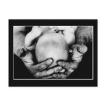 Father's Safe Protecting Hands postcards