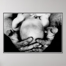 Father's Safe Protecting Hands Print