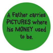 Father's Wallet Round Sticker