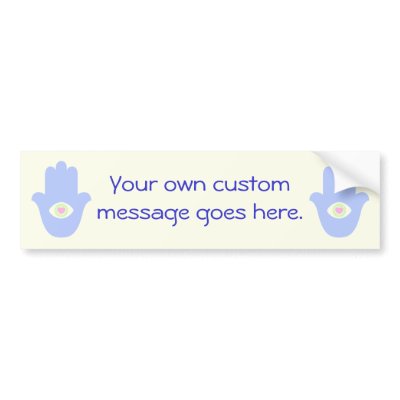 Fatima Eye Heart Hamsa Bumper Sticker by JaZilla