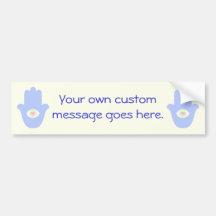 Fatima Eye Heart Hamsa Bumper Sticker