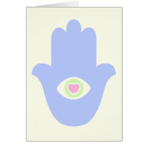 Fatima Eye Heart Hamsa Greeting Cards
