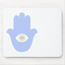 Fatima Eye Heart Hamsa Mouse Mat