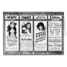 Fatty Arbuckle 1921 vintage movie ad card