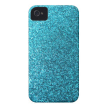 Faux Blue Glitter iPhone 4 Case-Mate Case