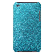 Faux Blue Glitter iPod Touch Cases