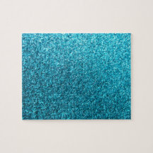 Faux Blue Glitter Puzzle
