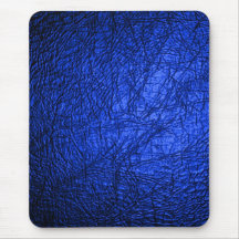 Faux Blue Leather Texture Mouse Pad