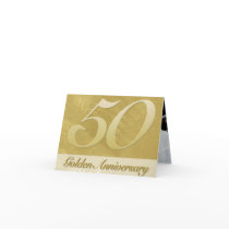 Faux Brushed Metal Golden (50th) Anniversary