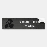 Faux Carbon Fibre Cycling Bumper Sticker