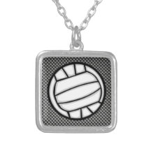 Faux Carbon Fibre Volleyball Custom Jewelry