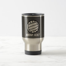 Faux Carbon Fibre Volleyball Mug