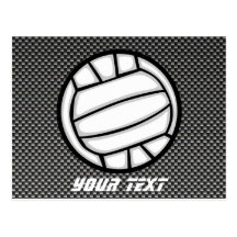 Faux Carbon Fibre Volleyball Post Card