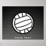 Faux Carbon Fibre Volleyball Print