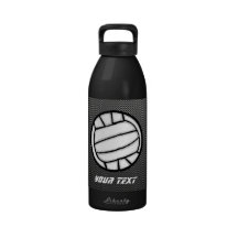 Faux Carbon Fibre Volleyball Water Bottle