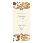 Faux Copper Damask Paisley Wedding Invite