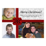 Faux Gift Box, 3-Photo Christmas Greeting Card Personalised Invitations