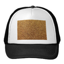 Faux Gold glitter graphic Mesh Hat