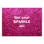 Faux Hot Pink Glitter Cards