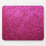 Faux Hot Pink Glitter Mouse Mats