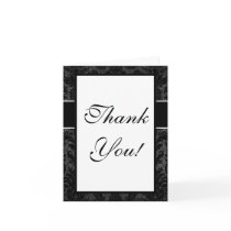 faux lace black grey damask pattern design greeting card