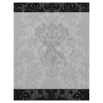 faux lace black grey damask pattern flyers