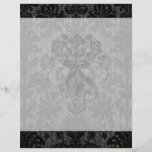 faux lace black grey damask pattern flyers
