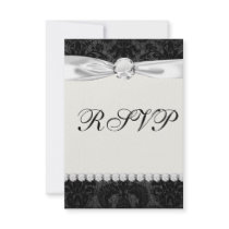 faux lace black grey damask pattern announcement