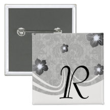 faux lace black grey damask pattern pins
