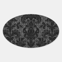 faux lace black grey damask pattern stickers