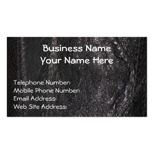 Faux Leather Rustic style Business Cards