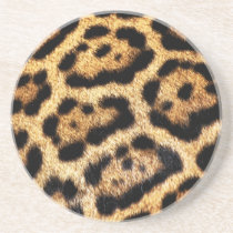 Faux Leopard Fur Coaster