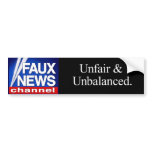 Faux News Channel bumper sticker bumper stickers