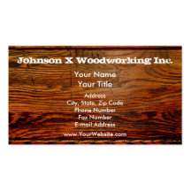Faux Oiled Wood Plank Personalised Custom Business Card