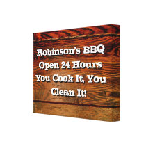 Faux Oiled Wood Plank Personalised Custom Canvas Print