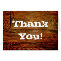 Faux Oiled Wood Plank Personalised Custom Greeting Cards
