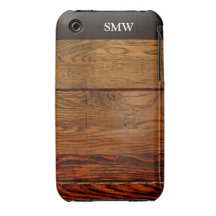 Faux Oiled Wood Plank Personalised Custom iPhone 3 Covers