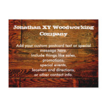 Faux Oiled Wood Plank Personalised Custom Postcards