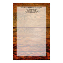 Faux Oiled Wood Plank Personalised Custom Customised Stationery