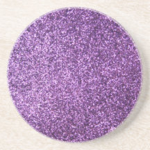 Faux Purple Glitter Coaster