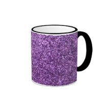 Faux Purple Glitter Coffee Mug
