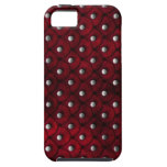Faux Red Studded Leather Texture