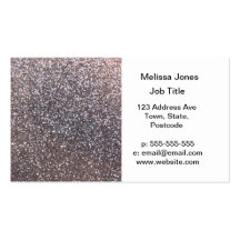 Faux Silver glitter graphic Business Cards
