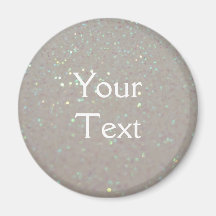 Faux Sparkles & Glitter - Pastel Cream White Magnet