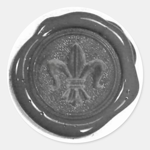 Faux Wax Seal Round Sticker