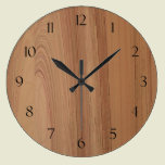 Faux Wood Grain Wall Clock wall clocks