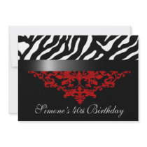 Favoloso Zebra Damask 40th Birthday Party