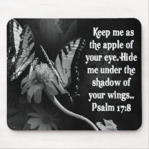 FAVORITE  BIBLE SCRIPTURE PSALM 17:8 MOUSE MATS