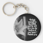 FAVORITE  BIBLE SCRIPTURE PSALM 37:4 KEY CHAINS